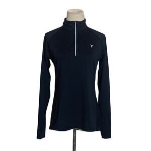 Old Navy active black long sleeves semi fitted track pullover size Small